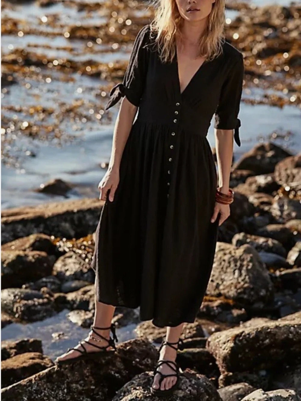 Free People Love of My Life Midi Dress - Picture 1 of 14